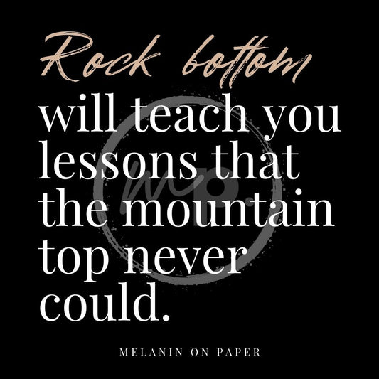 "Rock Bottom" Printable Journaling Card (3x3 in.) - 2 Colors Included