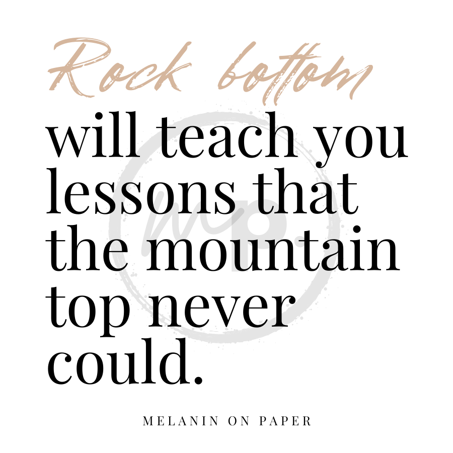 "Rock Bottom" Printable Journaling Card (3x3 in.) - 2 Colors Included