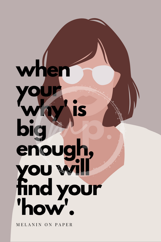 "when your why is big enough" Printable Journaling Card - 2 Sizes Available