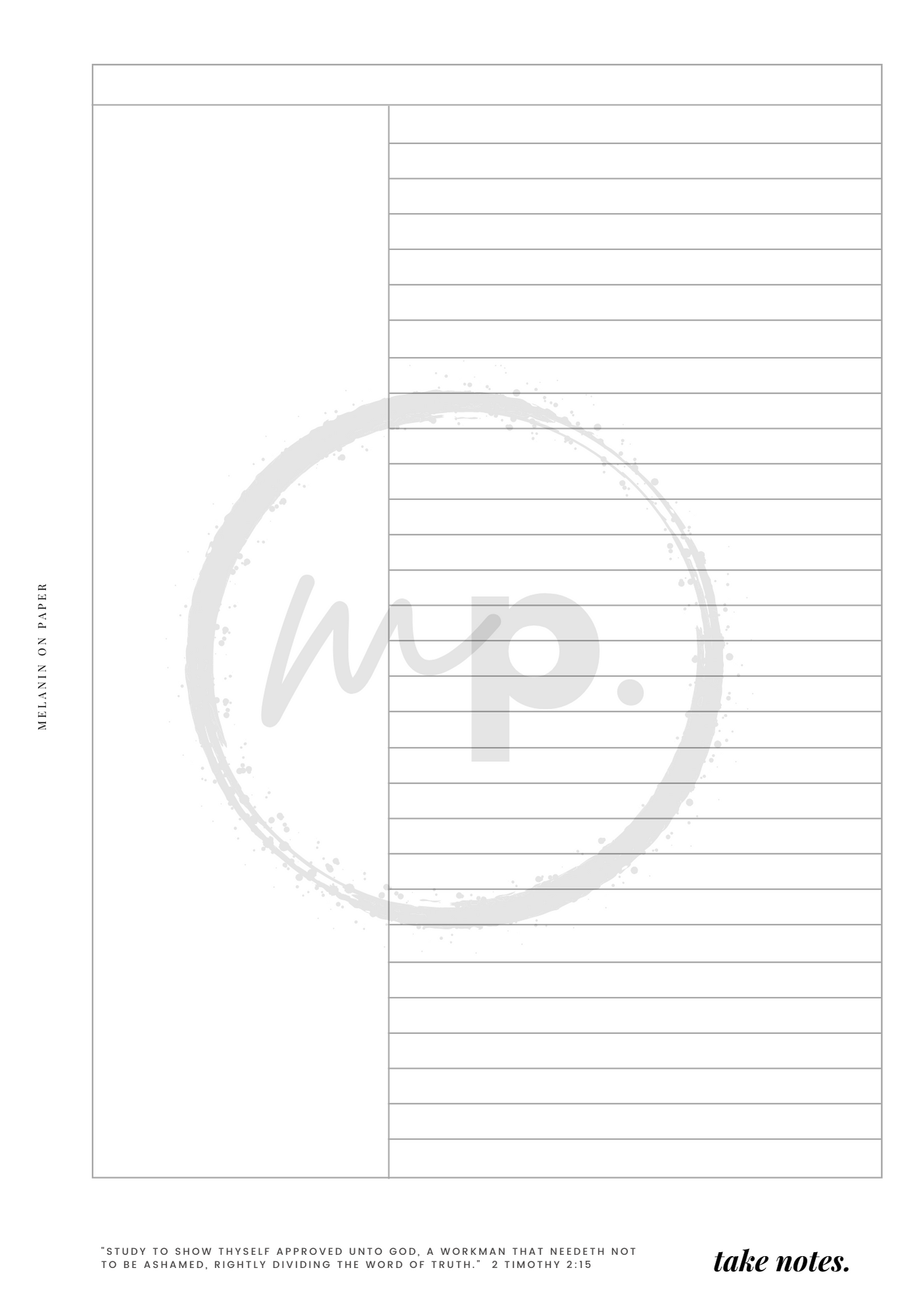"take notes" Printable Planner Insert Bundle