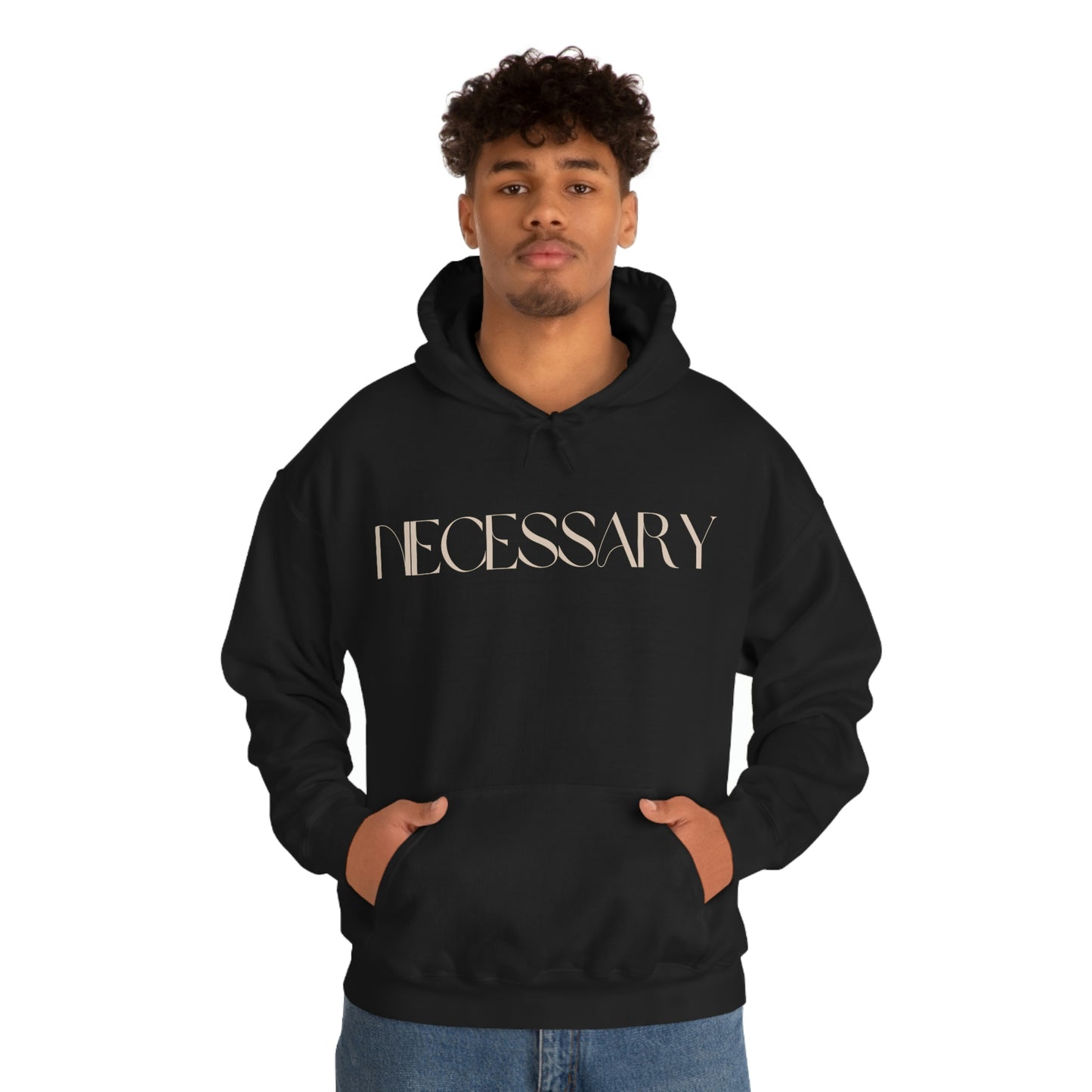 "necessary" Unisex Heavy Blend™ Hooded Sweatshirt - Black, Chocolate, & Hunter Green Available