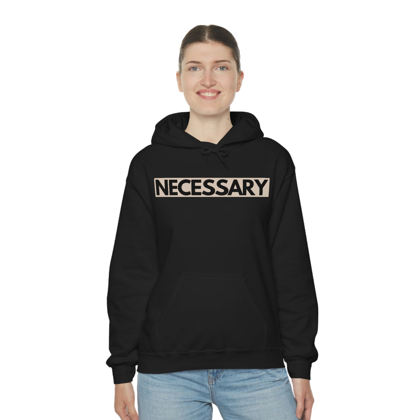 "necessary" Unisex Heavy Blend™ Hooded Sweatshirt - Nude