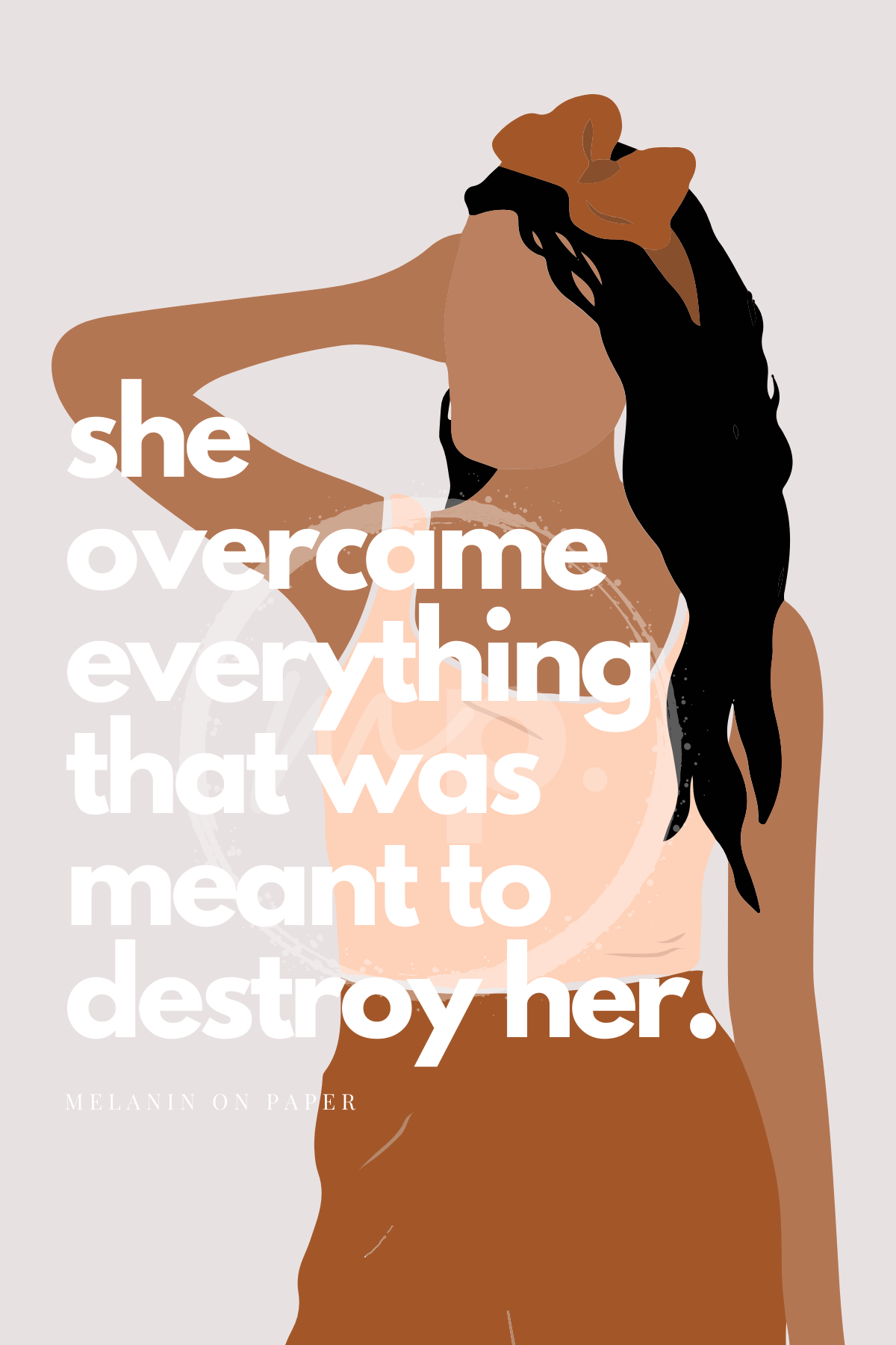 "she overcame everything..." Printable Journaling Card - 2 Versions Included