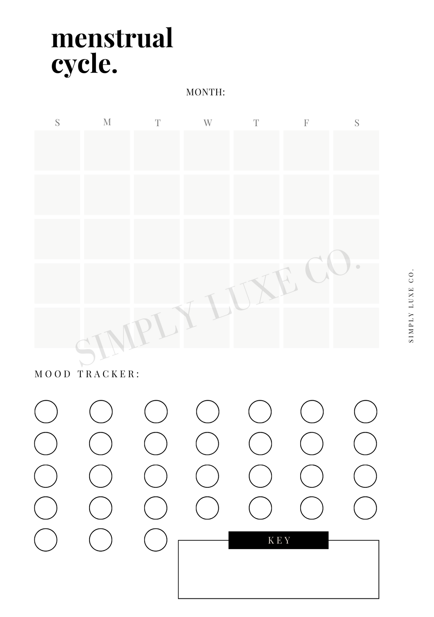 Menstrual Cycle Calendar Printable Inserts - Available in 2 colors – melanin on paper menstrual-cycle-calendar-printable-inserts-available-in-2-colors-melanin-on-paper