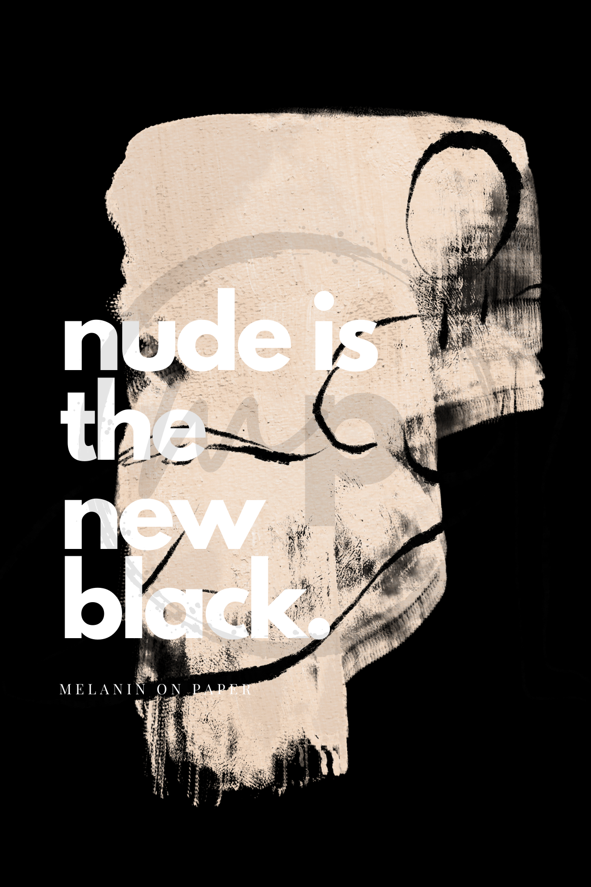 "nude is the new black" Printable Journaling Card - 2 Sizes Available