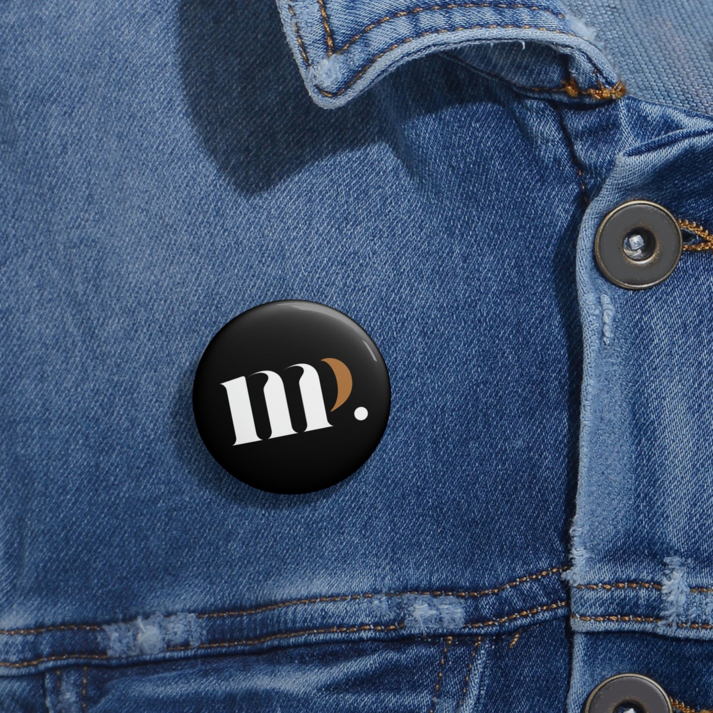 melanin on paper logo Pin Buttons