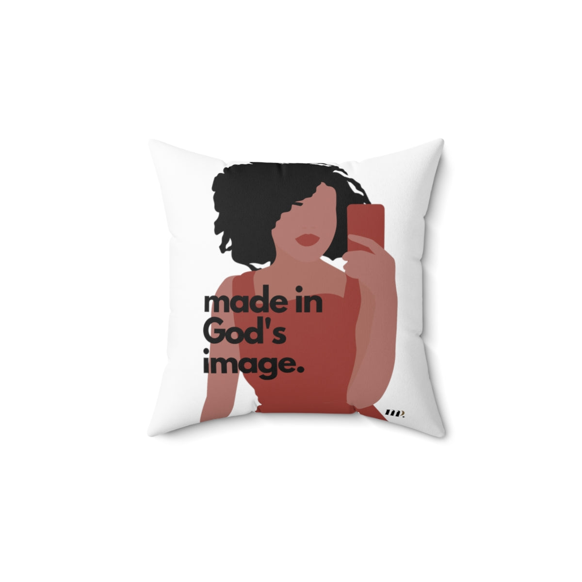 "melanin" & "made in God's image" Double-sided Spun Polyester Square Pillow