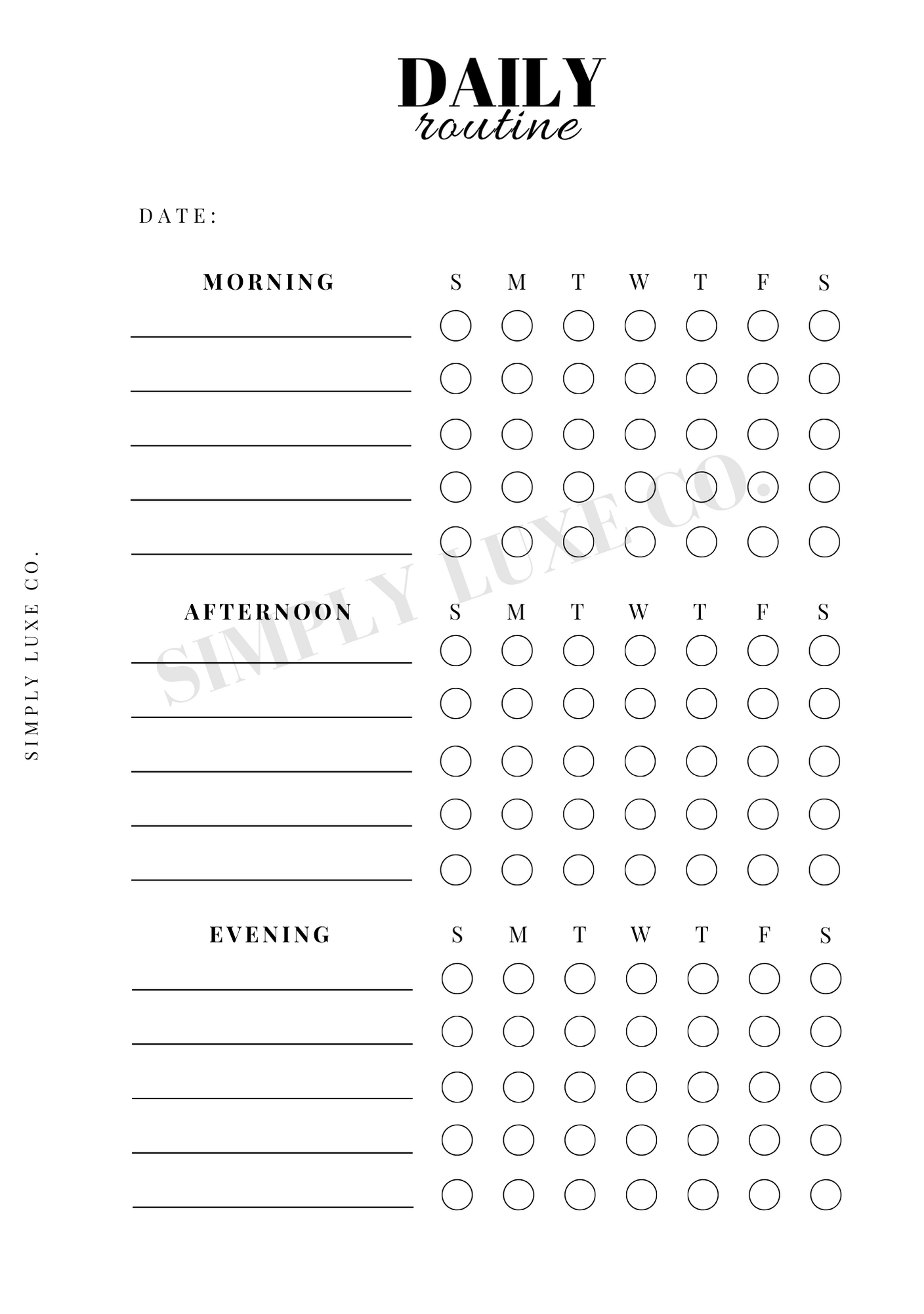 Daily Routine Printable – melanin on paper