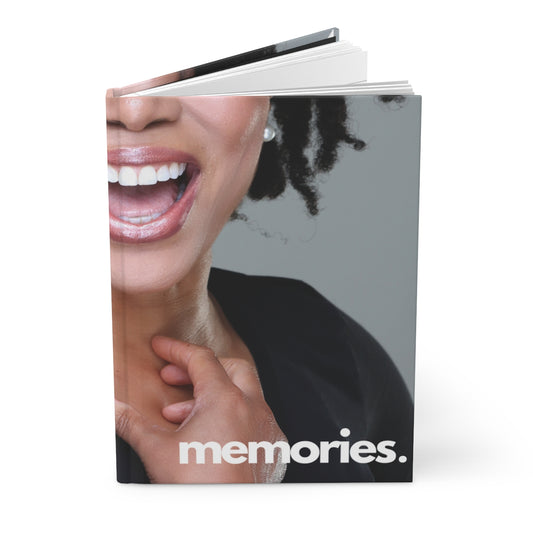 "memories" Velvety Matte Hardcover Journal