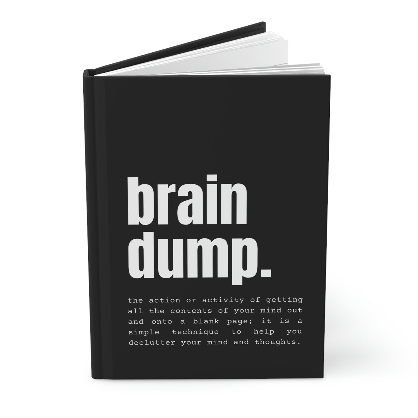 "Brain Dump" Velvety Matte Hardcover Journal