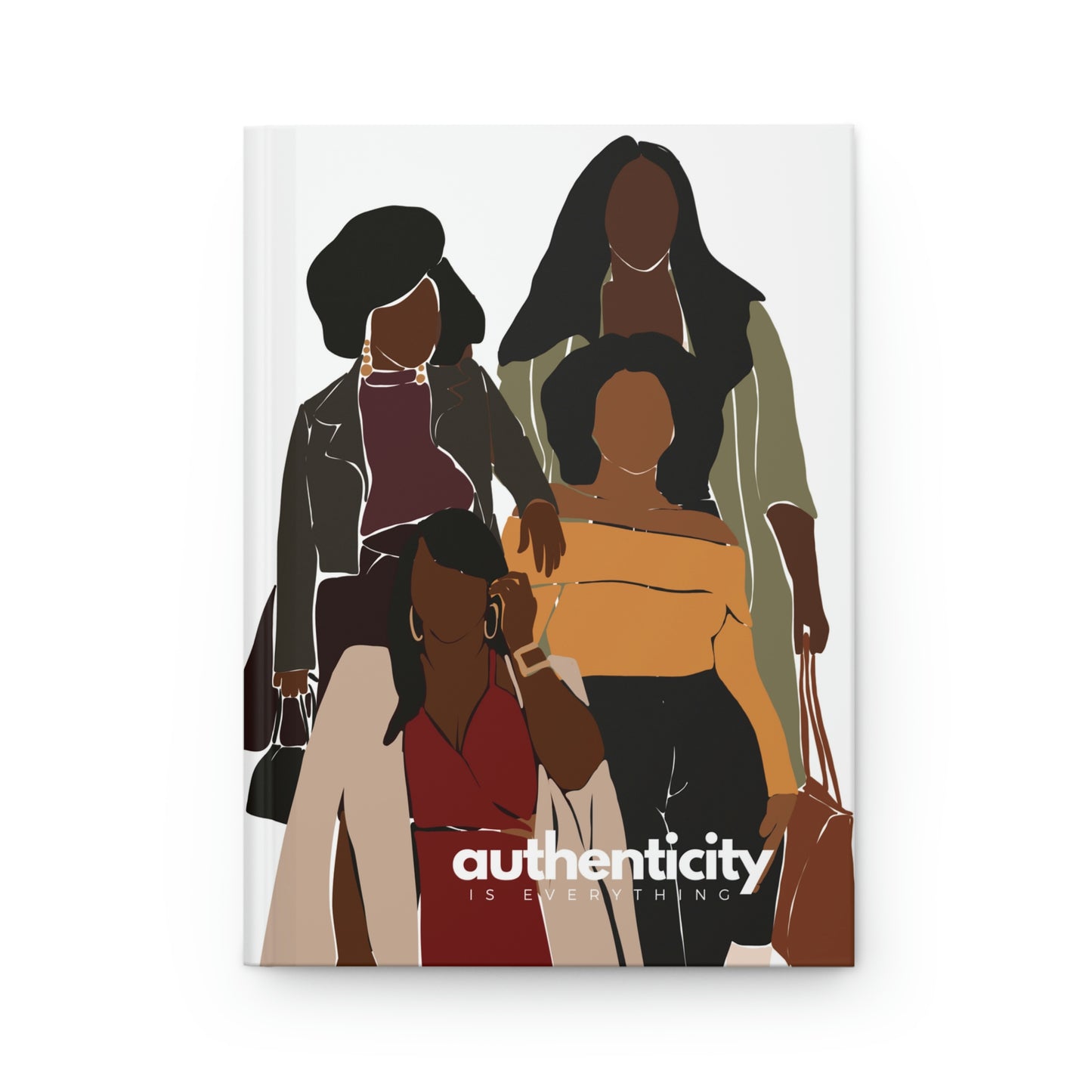 "authenticity is everything" Velvety Matte Hardcover Journal