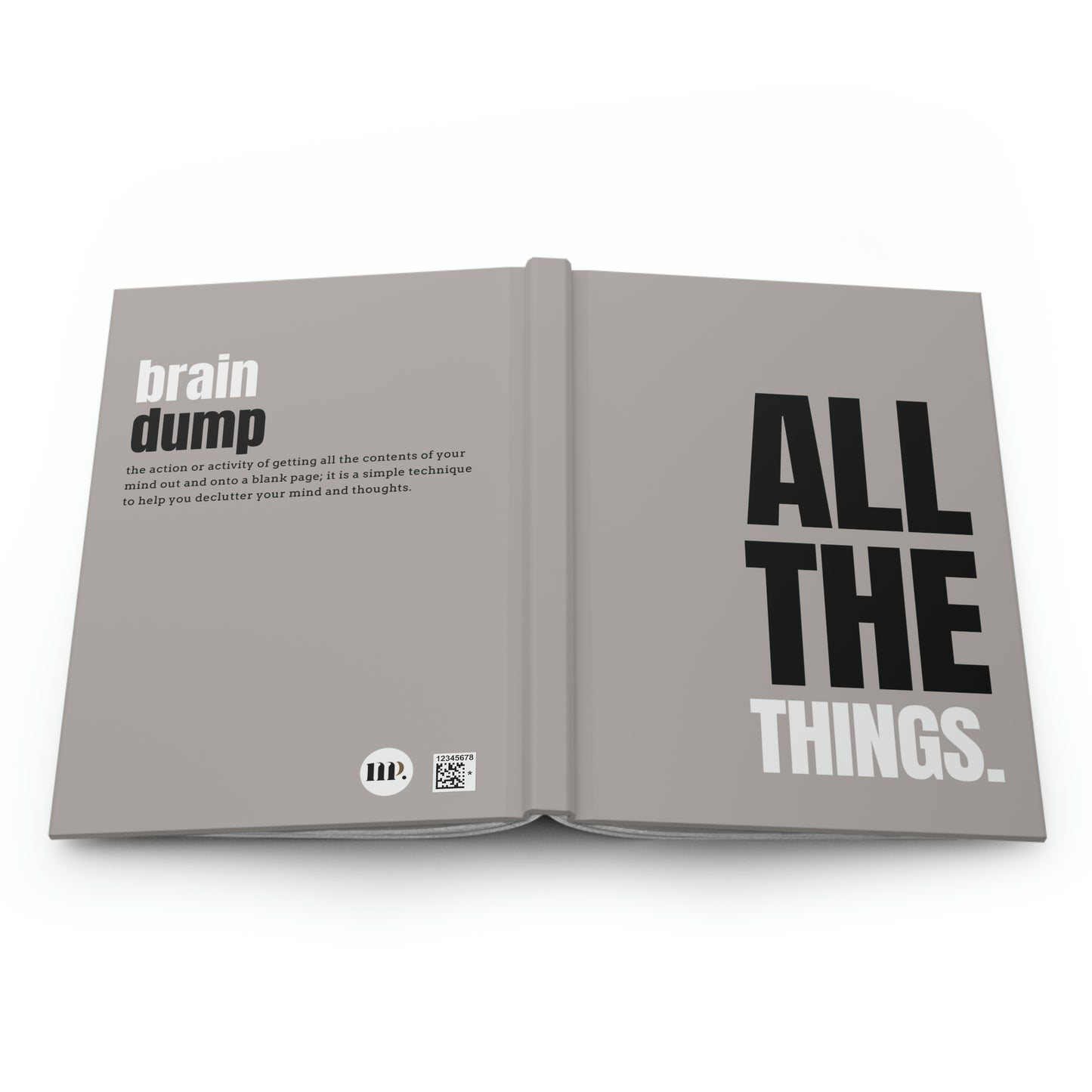 "All the Things" Velvety Matte Hardcover Journal - Nude