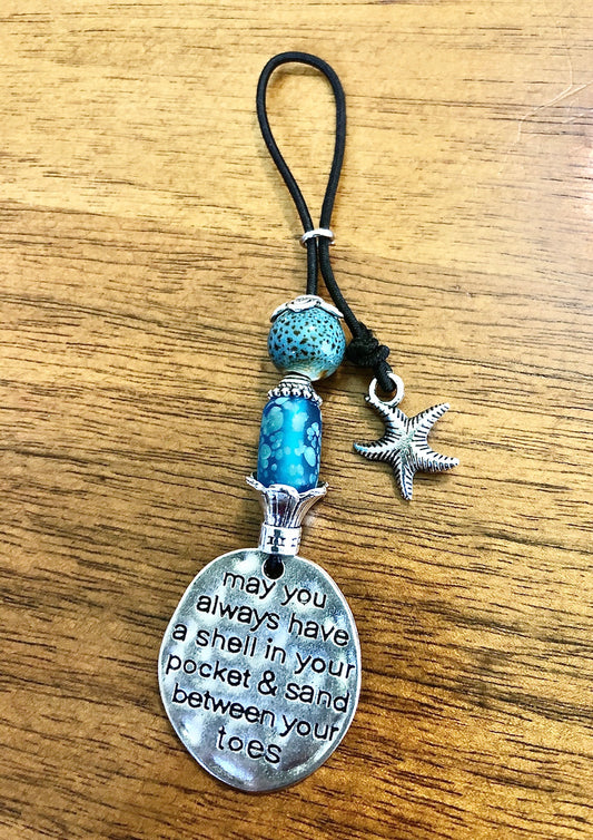 "May you always have a shell in your pocket..." Planner Dangle Charm