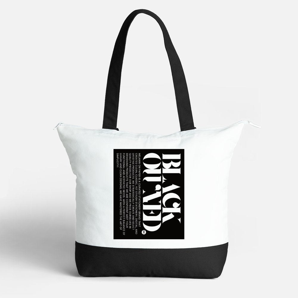 PRE-ORDER "black owned" Luxe Zippered Tote Bag - 2 styles available